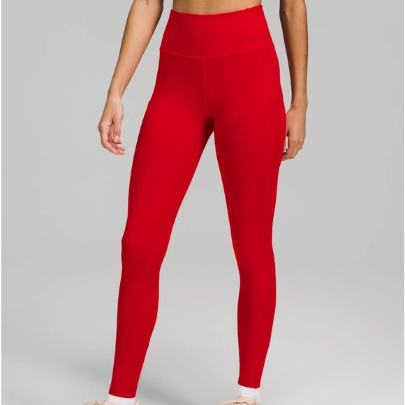 lululemon athletica Pants - Lululemon Fast & Free Tights Red